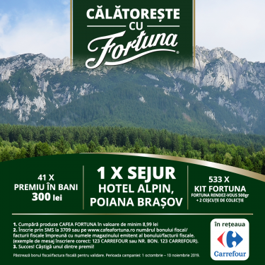 CĂLĂTOREȘTE CU FORTUNA (Carrefour)