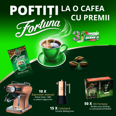 Enjoy a coffee with Fortuna Prizes! (DIANA SUPERMARKET)